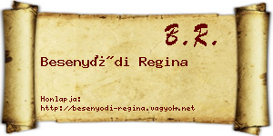 Besenyődi Regina névjegykártya